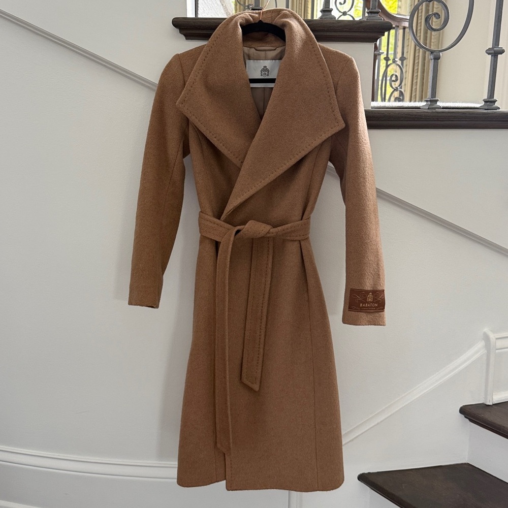 Aritzia Babaton Camel Wool Coat